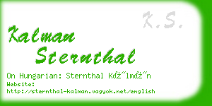 kalman sternthal business card